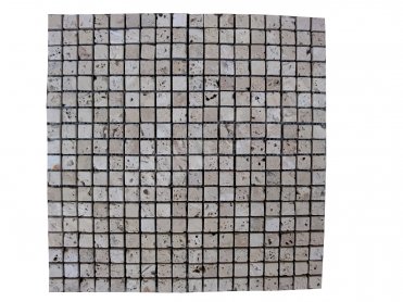 215 - Travertin Classique Beige Mosaique 1,5x1,5 cm Antique Rustique 